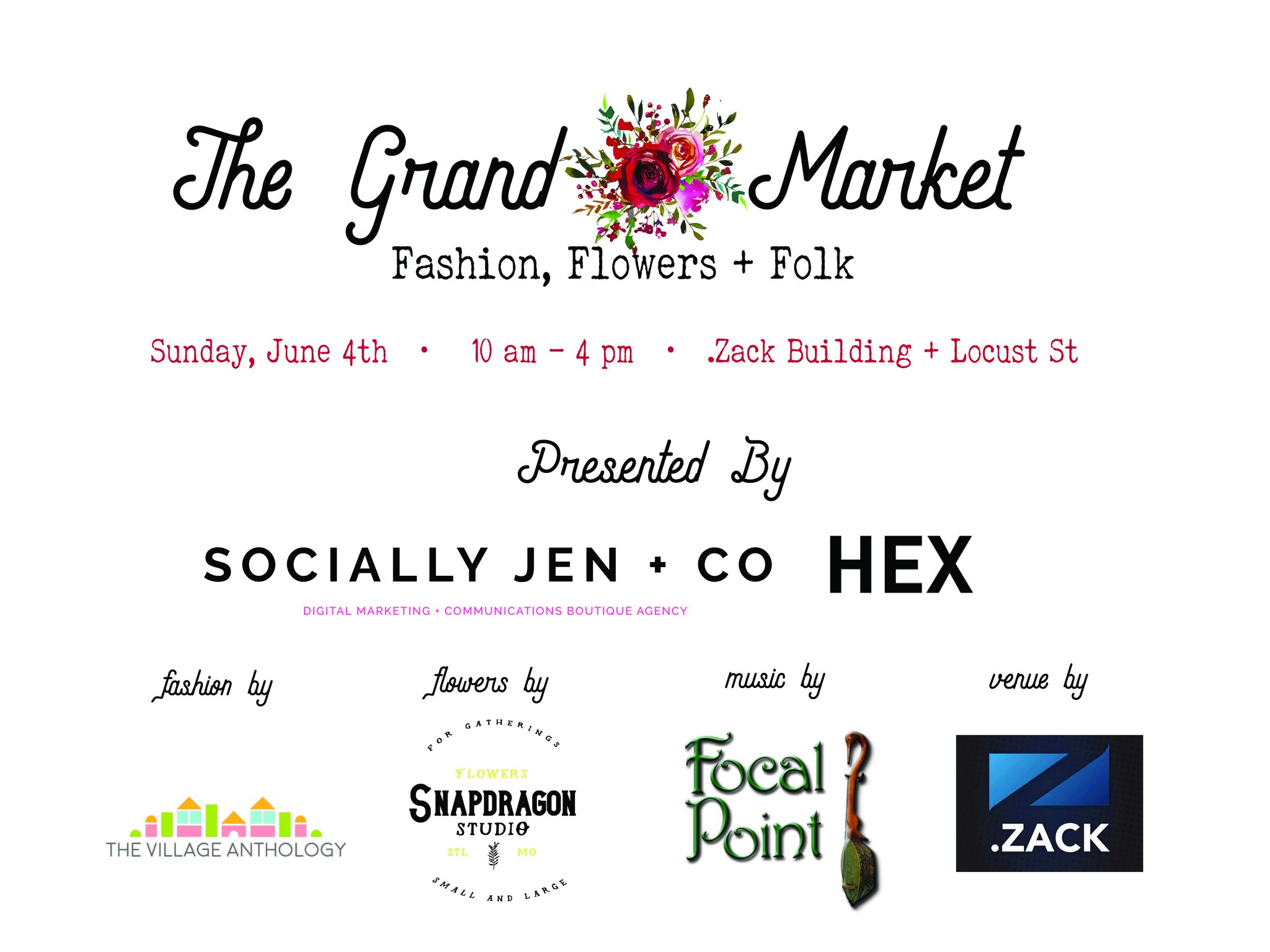 A promotion featuring sponsors for the event.