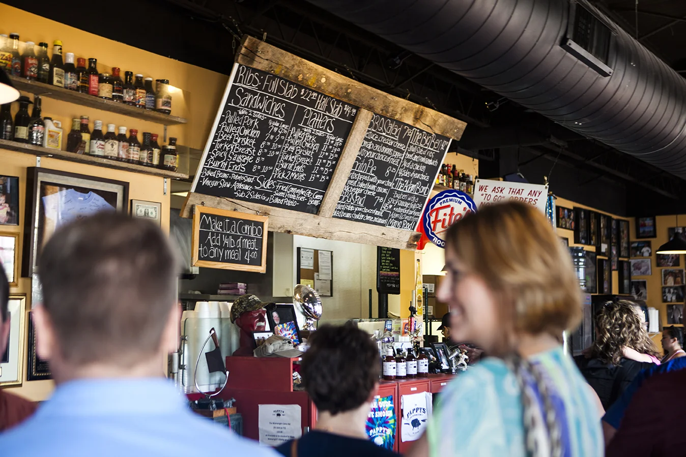 Pappy's famous lunchtime special is only available M–F 11–2 PM.