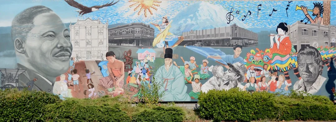 Mural em People's Park em Tacoma, WA