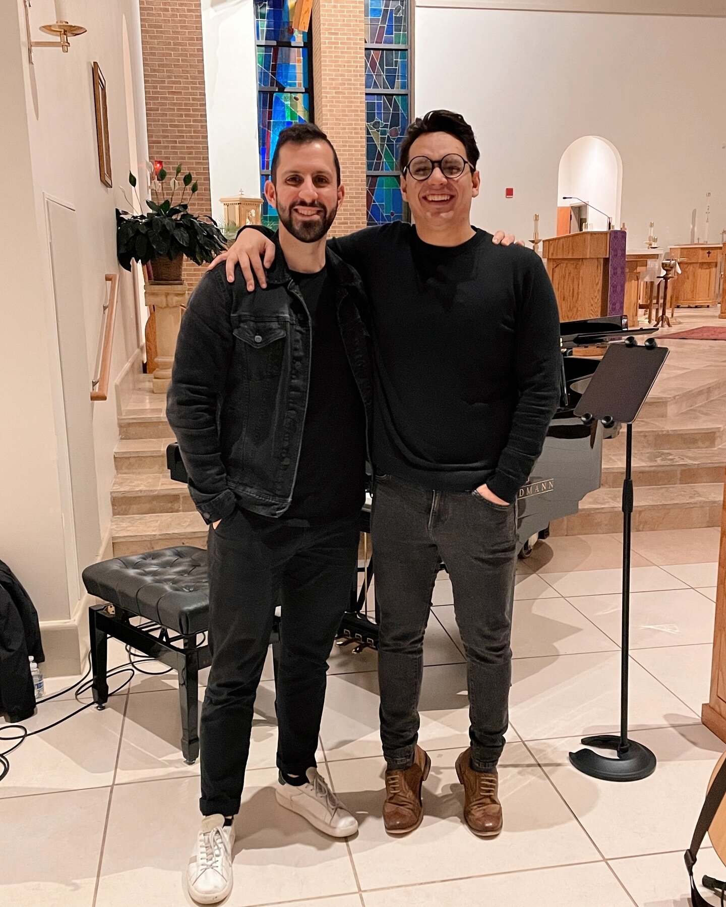 So grateful to spend a portion of this year traveling with @nicocabreramusic. Love this guy&rsquo;s heart. Thank you to those who joined us last night in Charlotte! #worship #musicacatolica #prayer #adoracion