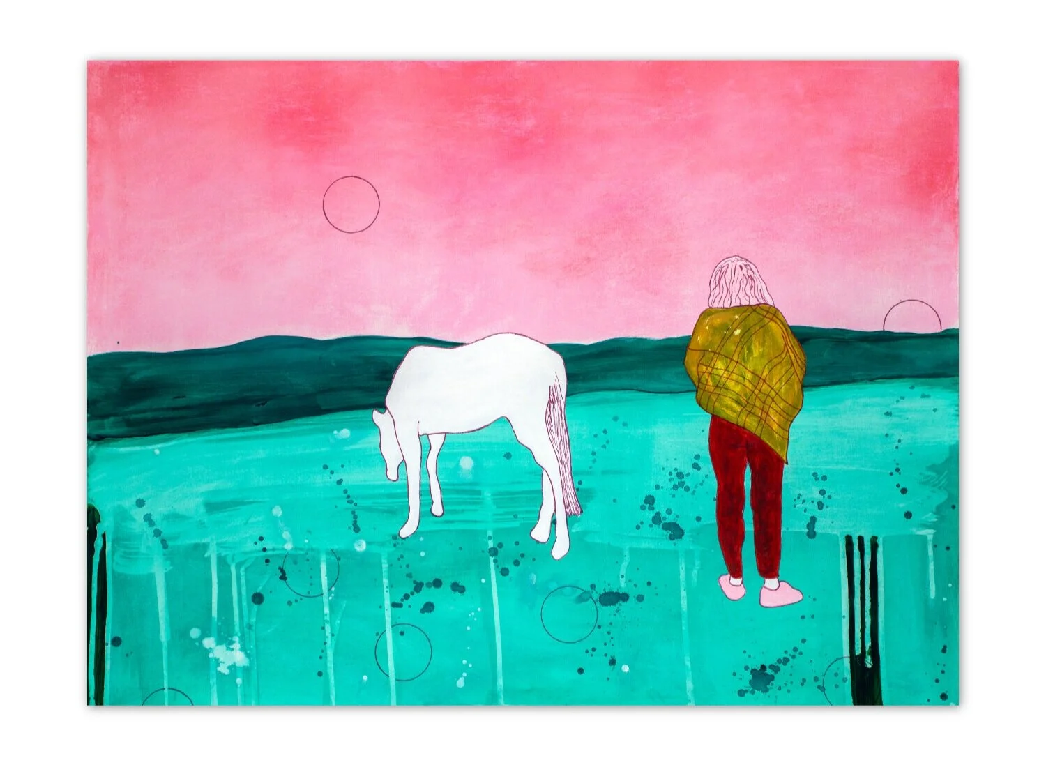 Wild Horses | 2021 | mixed media on paper | 22 x 30 inches