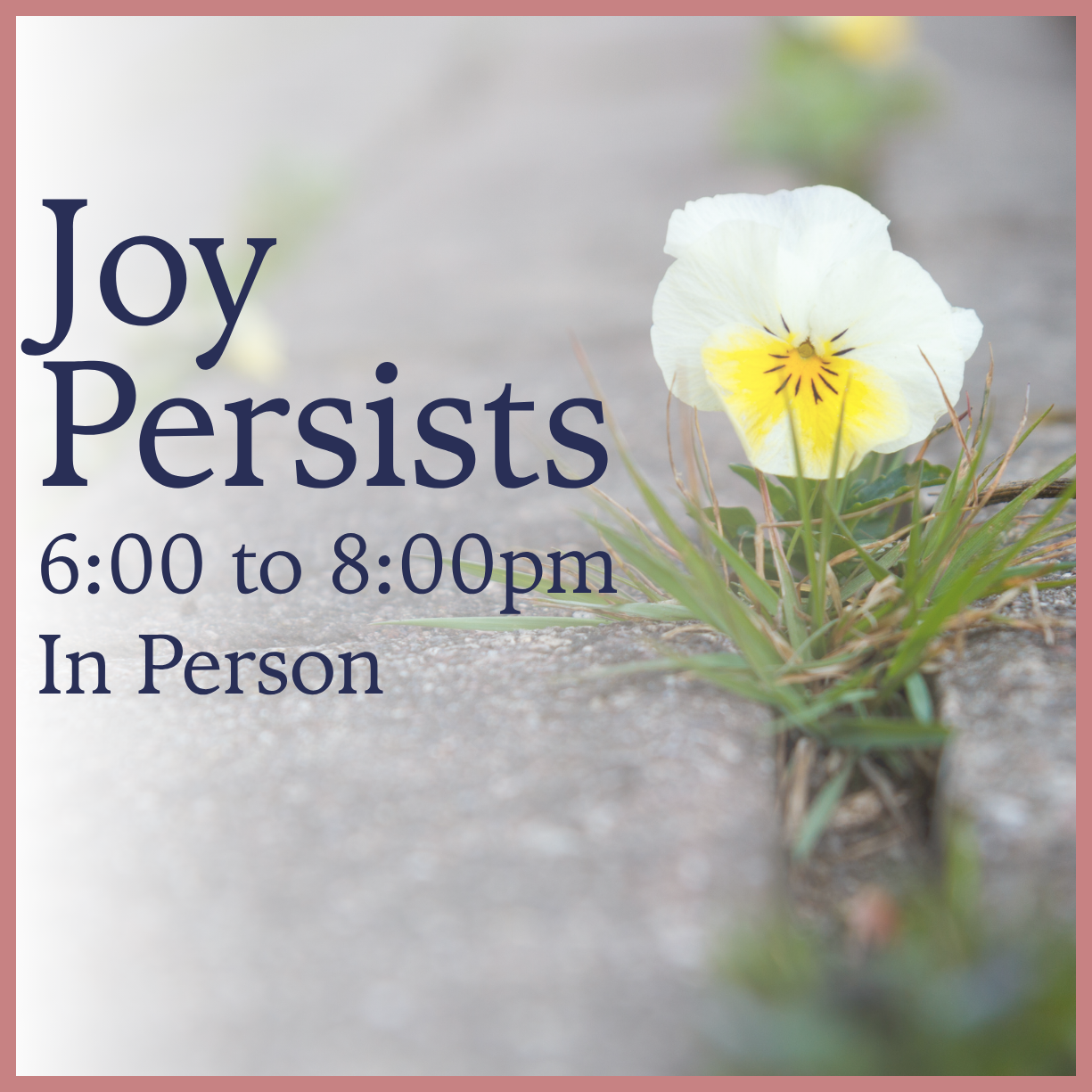 Joy Persists: Finding Joy After Loss - In Person