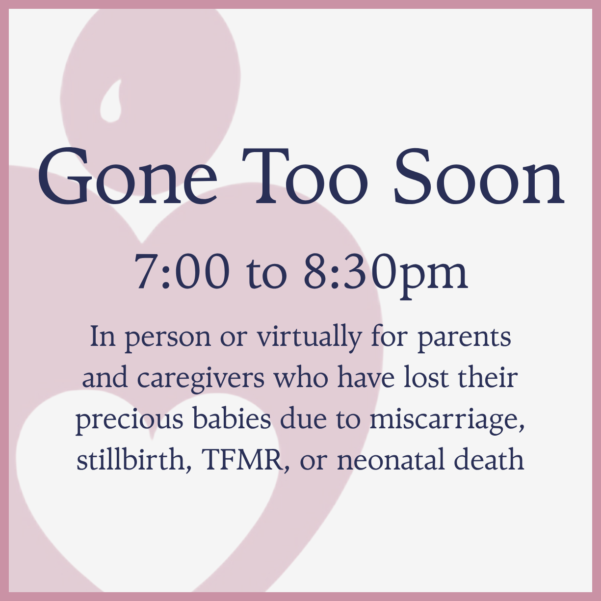 Gone Too Soon: Peer Support Group
