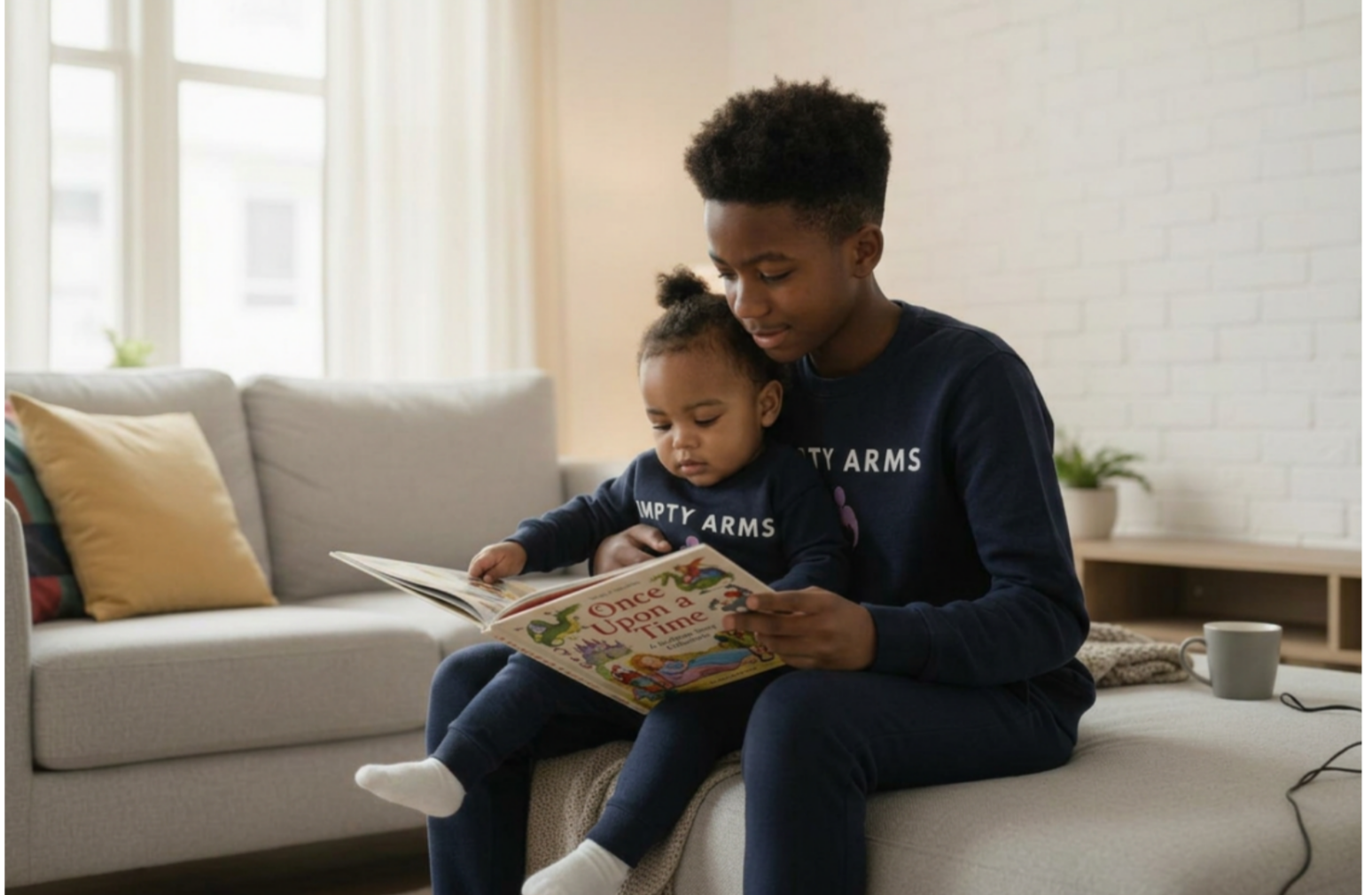 Kids Lounge Set - Navy Crewneck + Joggers
