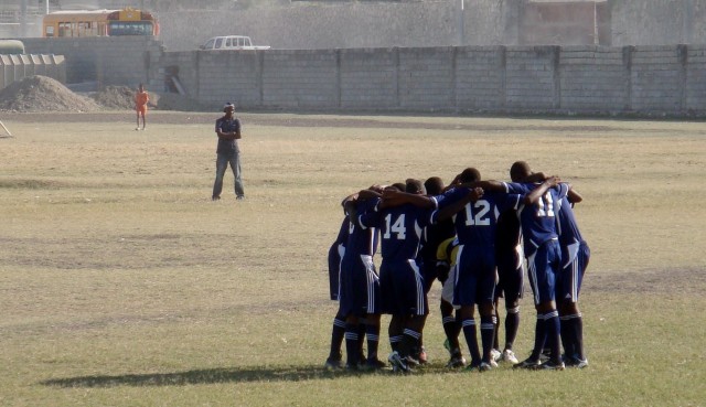 Team huddle