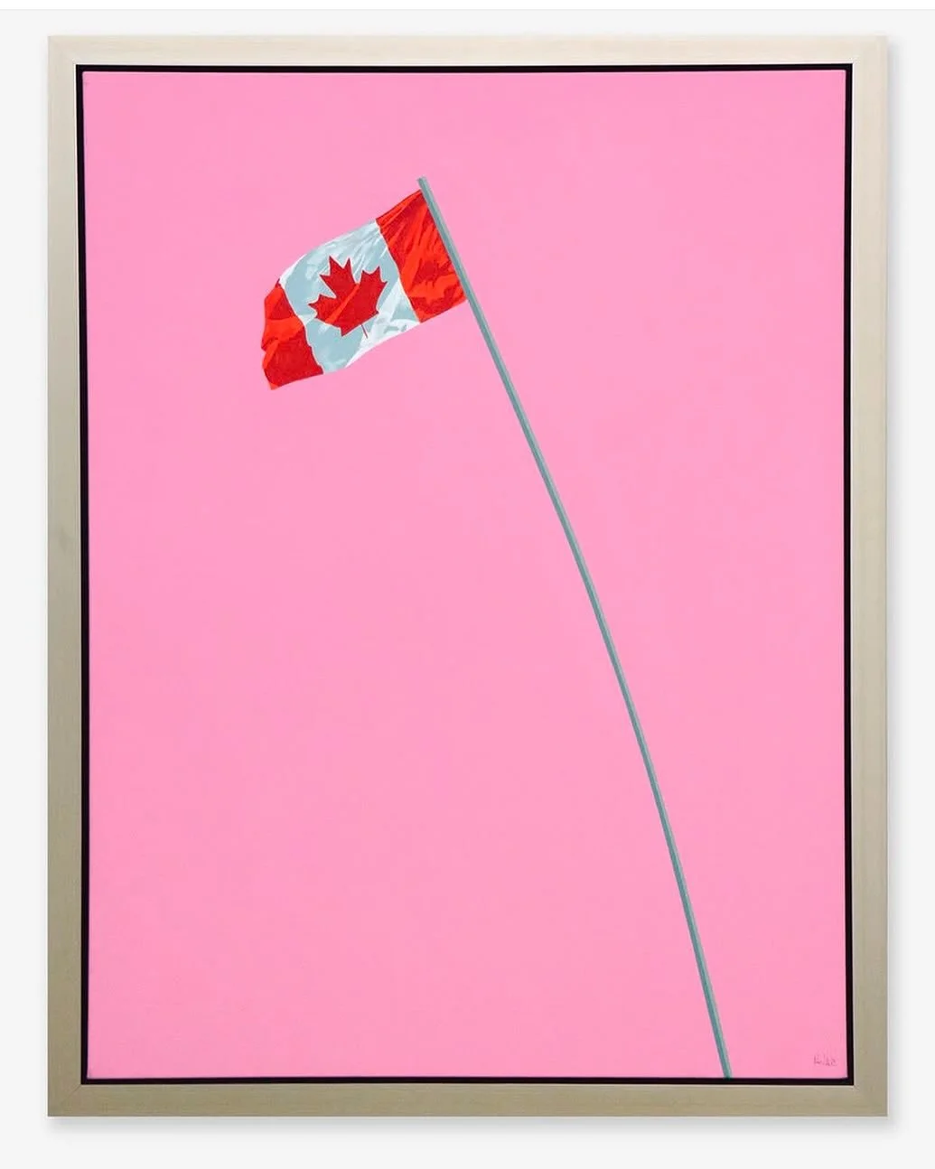 Painting by Charles Pachter at Oeno Gallery in PEC. #standingtall #flagdaycanada