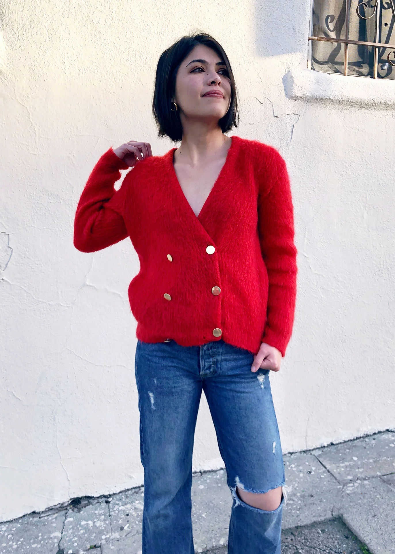 Saks Fifth Avenue Fuzzy Cardigan