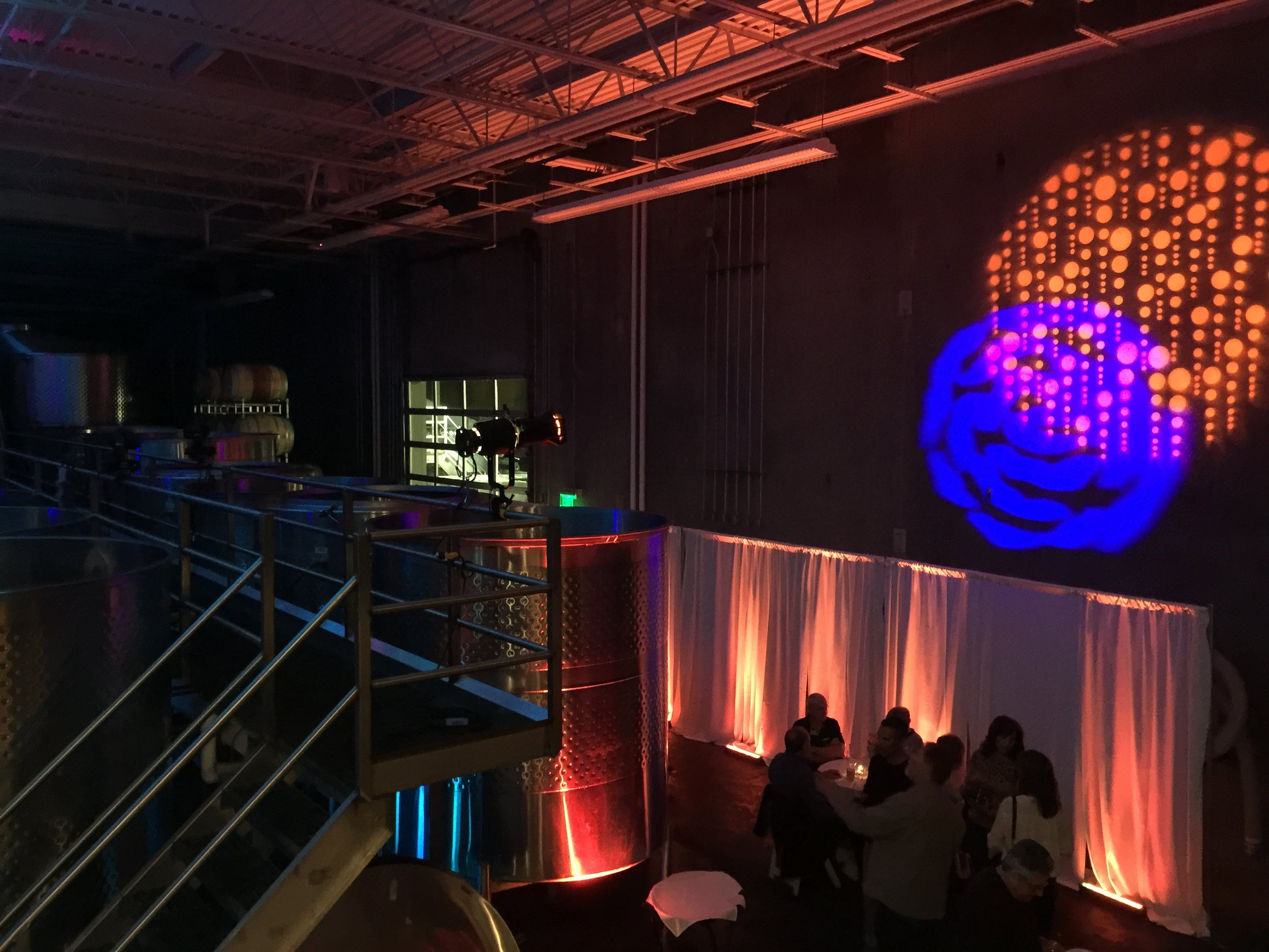 Photo of our some of our lights we do for Novelty Hill - Januik Winery 'Post Harvest Bash'