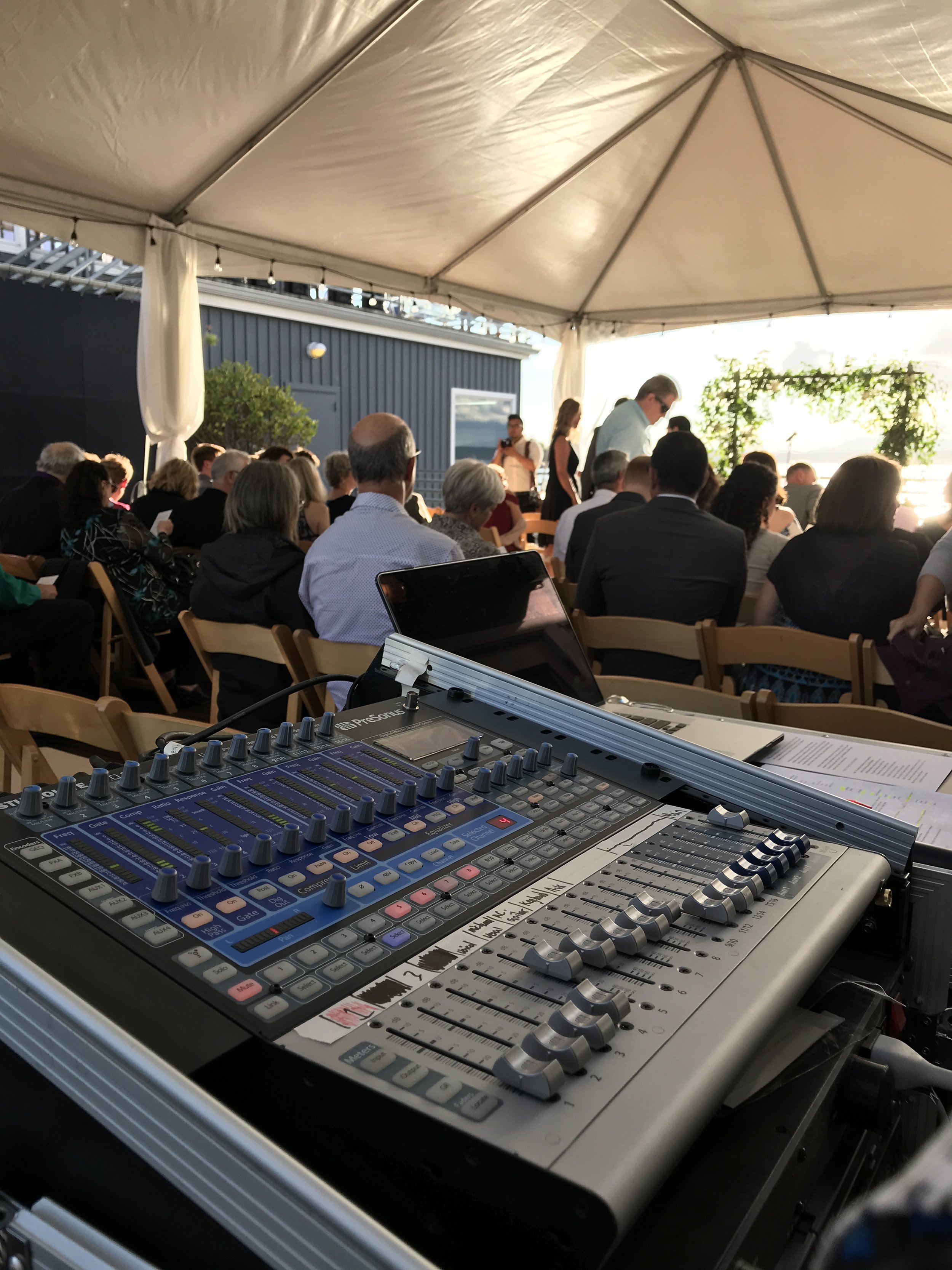 Our Digital mixer and Wireless Mic’s on rental for a wedding ceremony