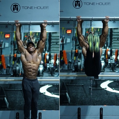 James dominating a Hanging Leg Lift at Tone House.