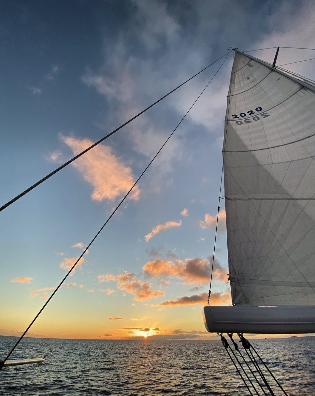 Sunset sail view