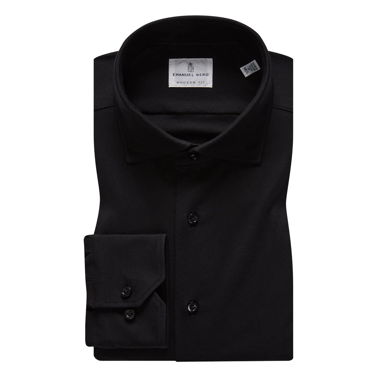 Emanuel Berg - Classic Black 4Flex Knit Shirt