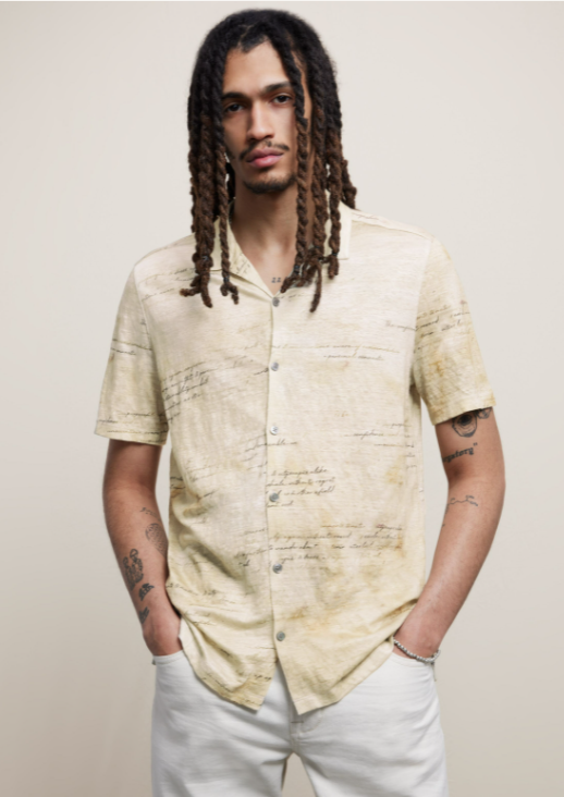 john Varvatos - Linen Camp Shirt 