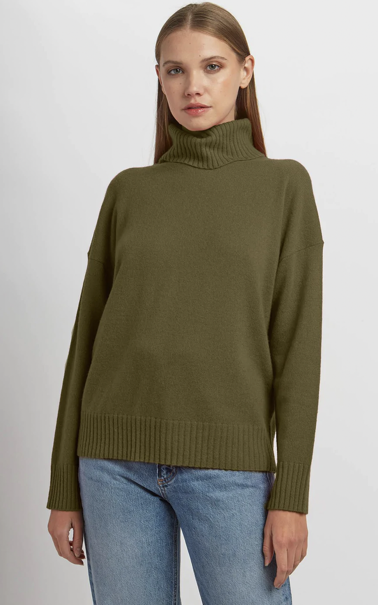 360 Cashmere - Rita Sweater in Olive u0026 Peony — hughes clothing