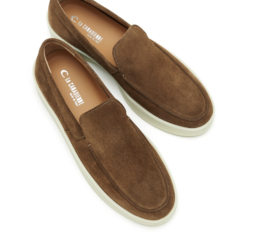 La Canadienne - Alexander Suede Loafer in Walnut — hughes 