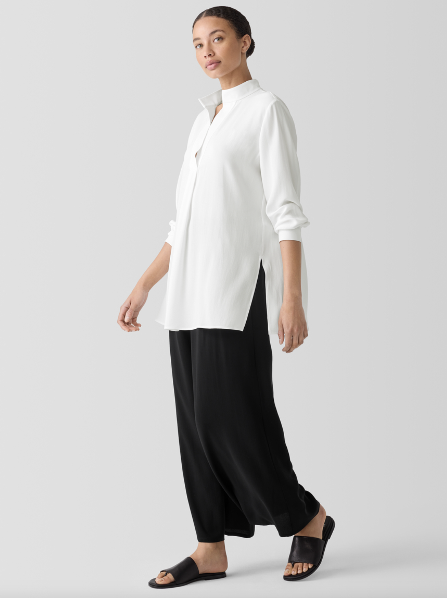 eileen fisher silk shirts & tops