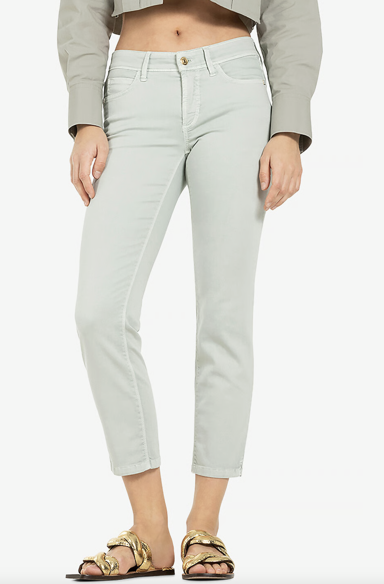 Cambio - Piper Short in Khaki Green