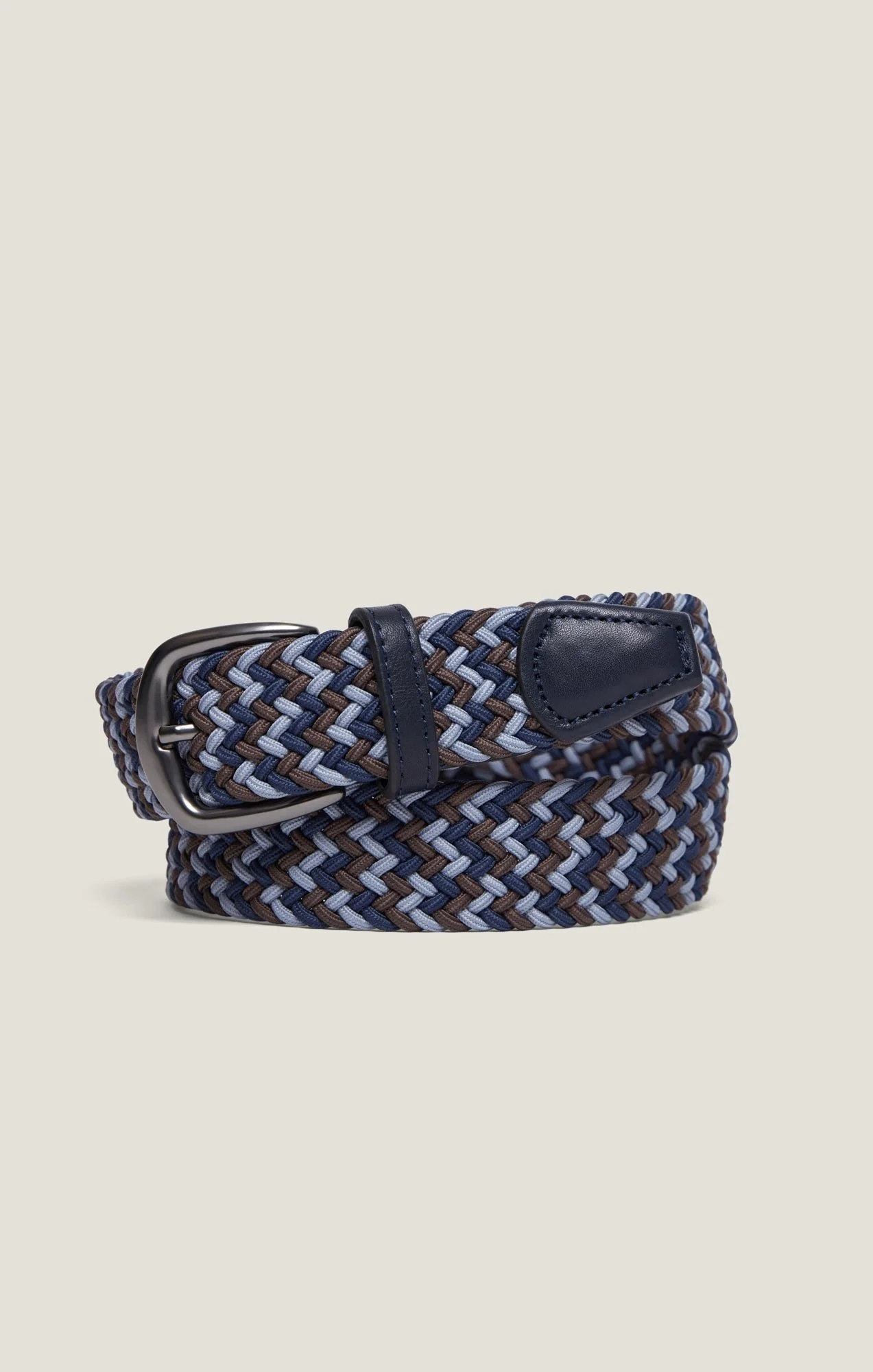 34Heritage - Premium Elastic Belt in Navy, Grey, Multi Indigo, Multi Blue and Multi Beige