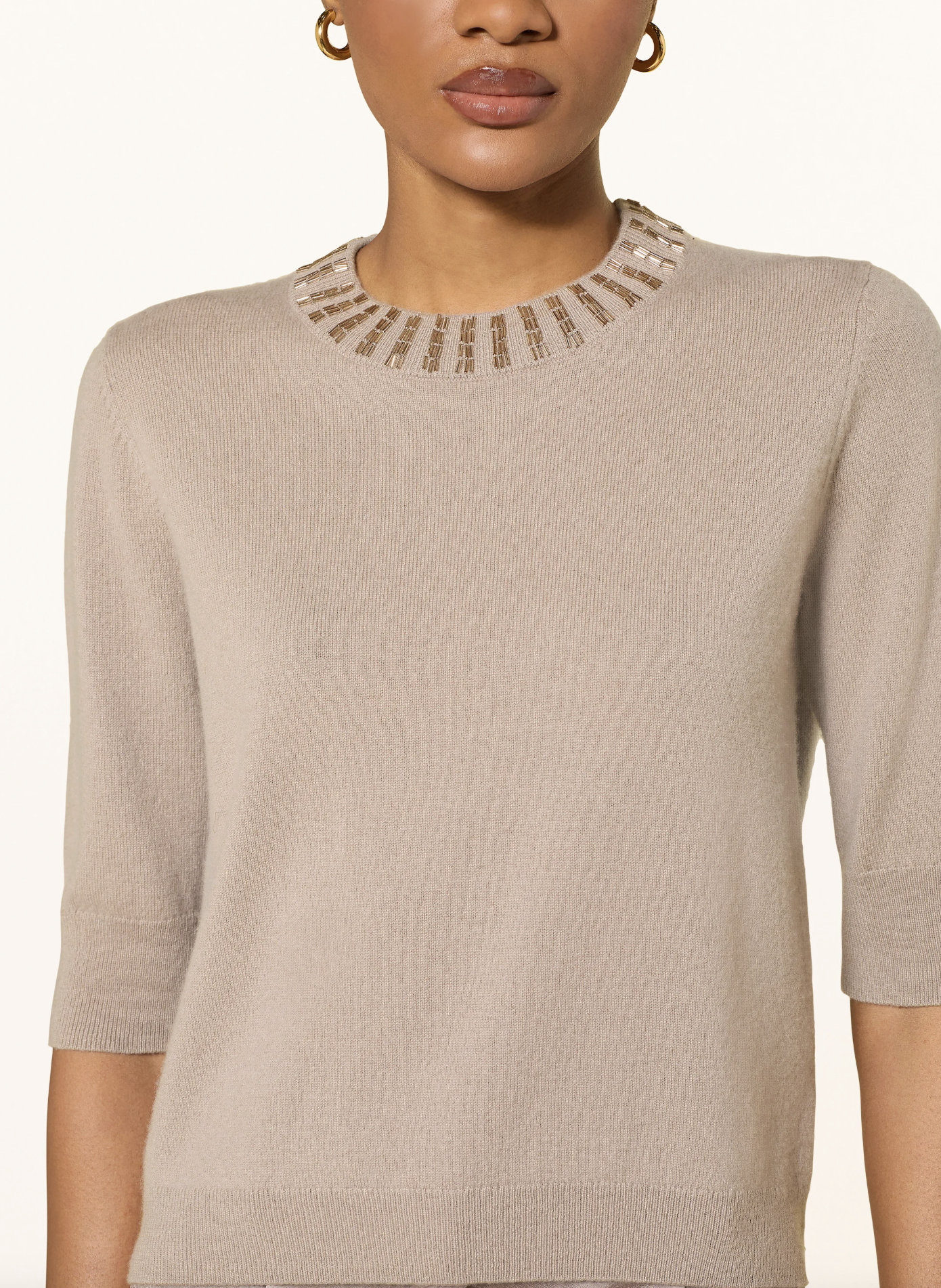 Riani - Knit Cashmere Top with Decorative Gems
