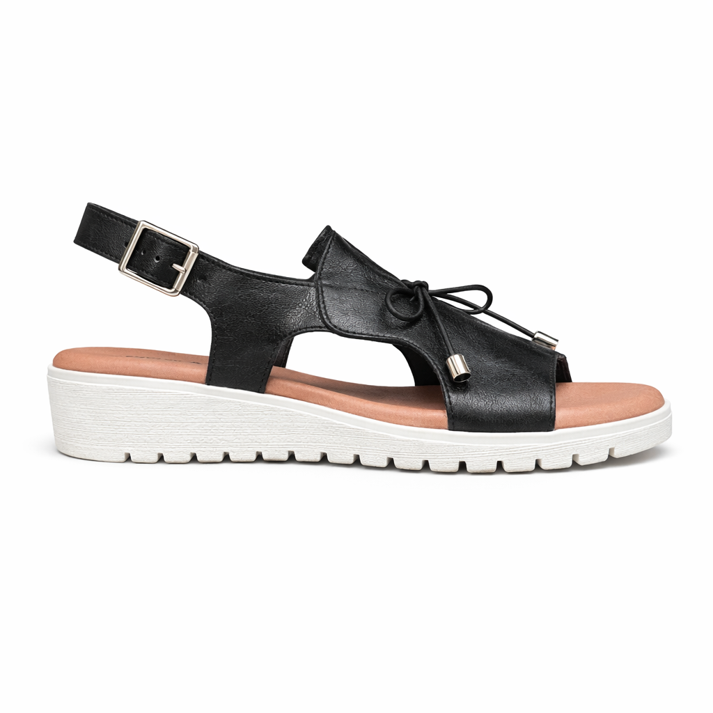 Django & Juliette - Malika Wedge Sandal in Black