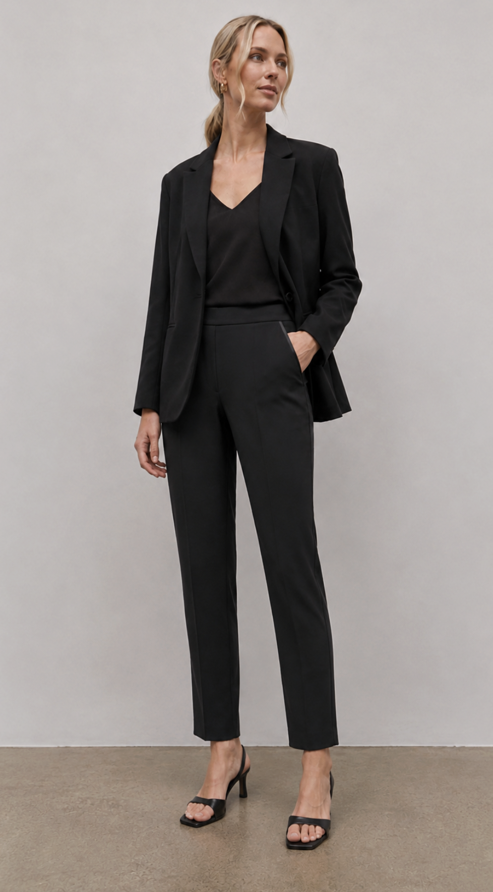 Iris Setlakwe - Narrow Leg Jersey Pant with Faux Leather Detail