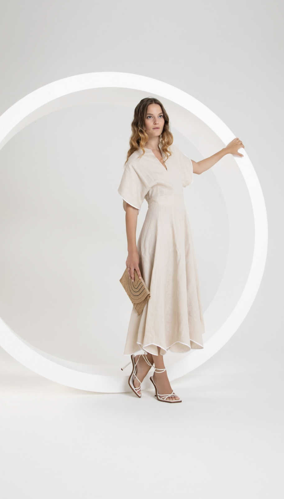 Purotatto - Kimono Dress with Contrast Trim