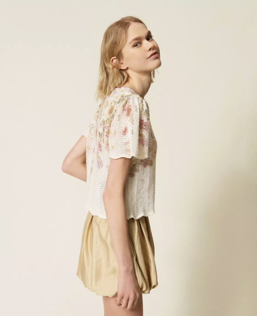 Twinset - Linen Blend Floral Jumper