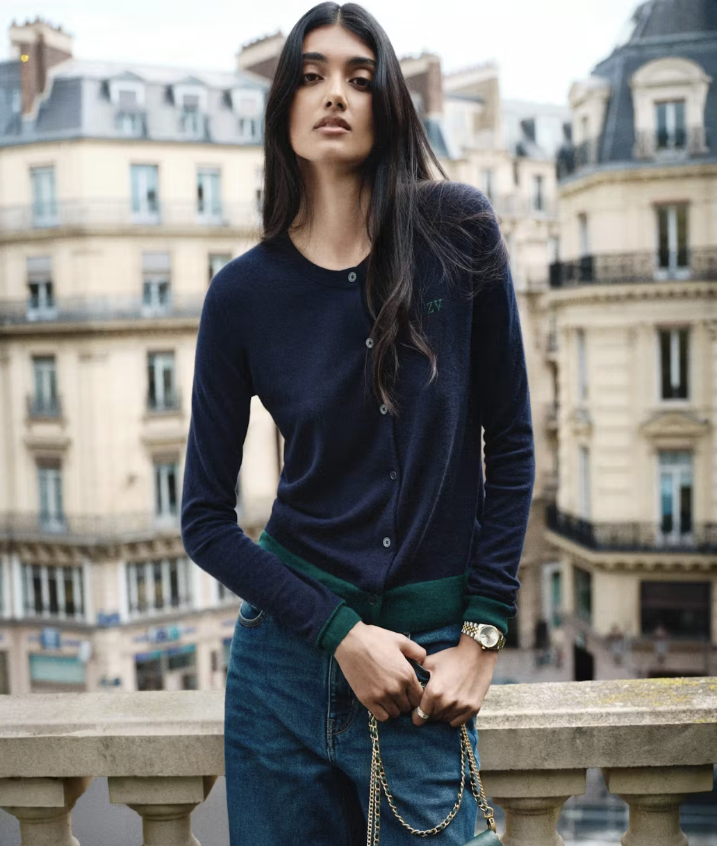Zadig & Voltaire - Missya Cashmere Cardigan in Encre