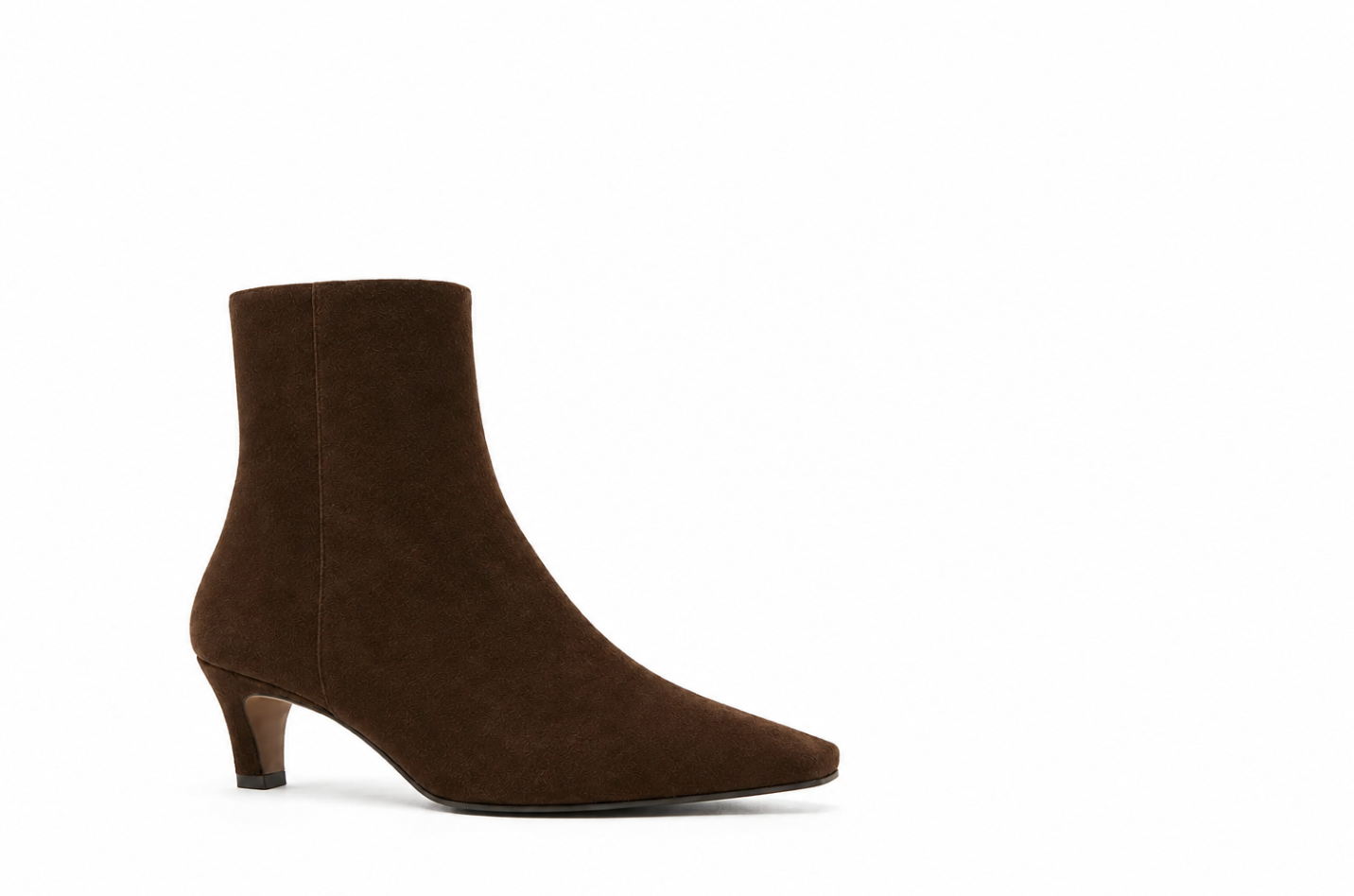 La Canadienne - Bev Heeled Boot in Black Leather & Brown Suede