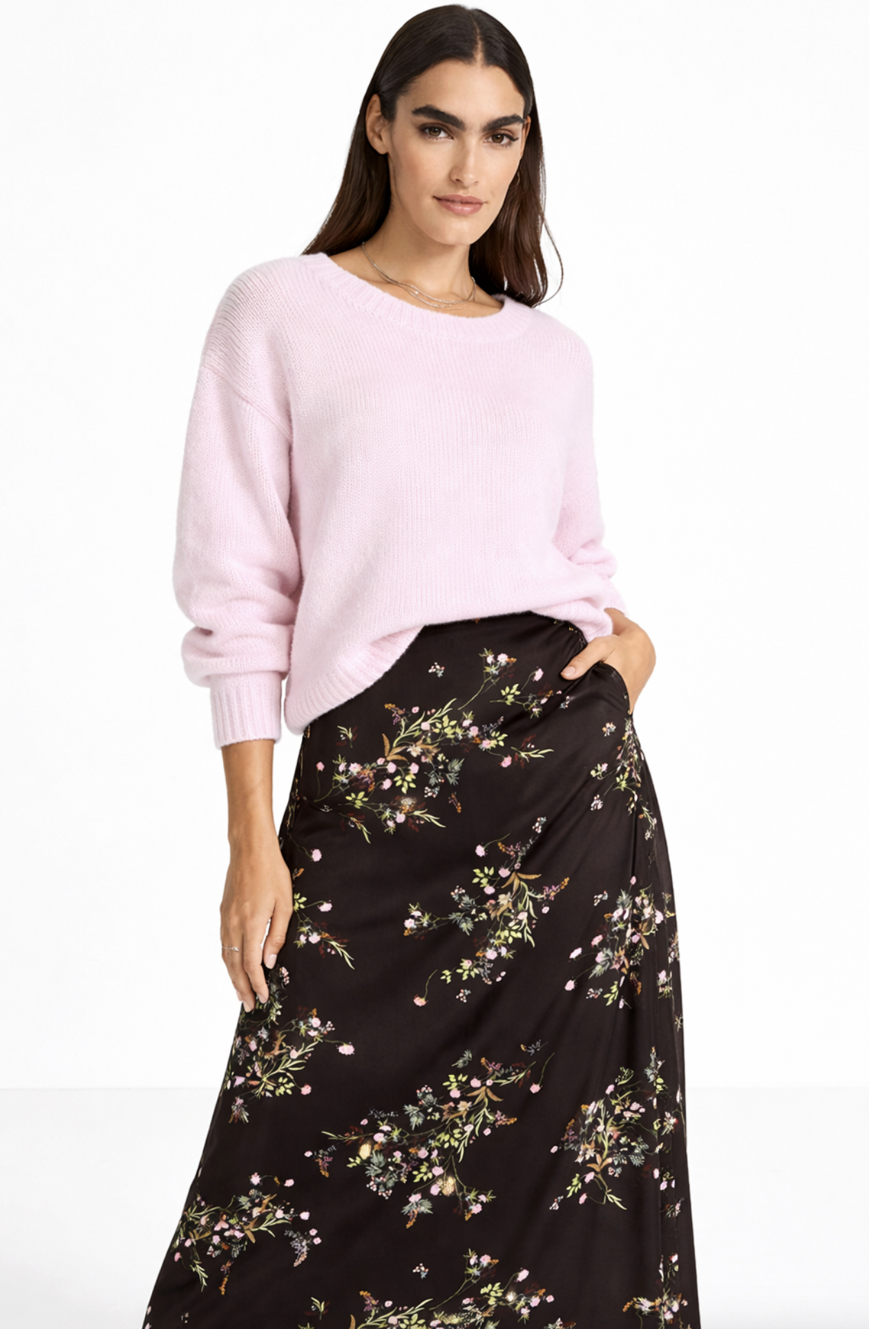 Riani - Patterened Skirt with Side Rouching