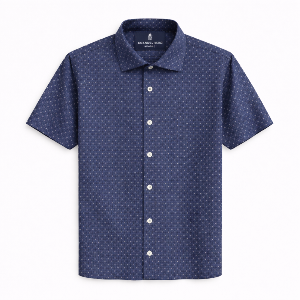 Emanuel Berg - Modern Fit Jersey Knit in Navy