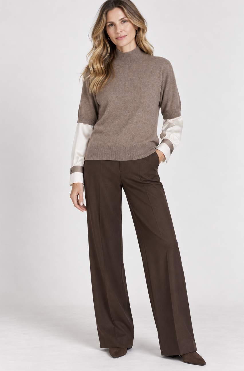 Purotatto - Turtle Neck with Silk Sleeves