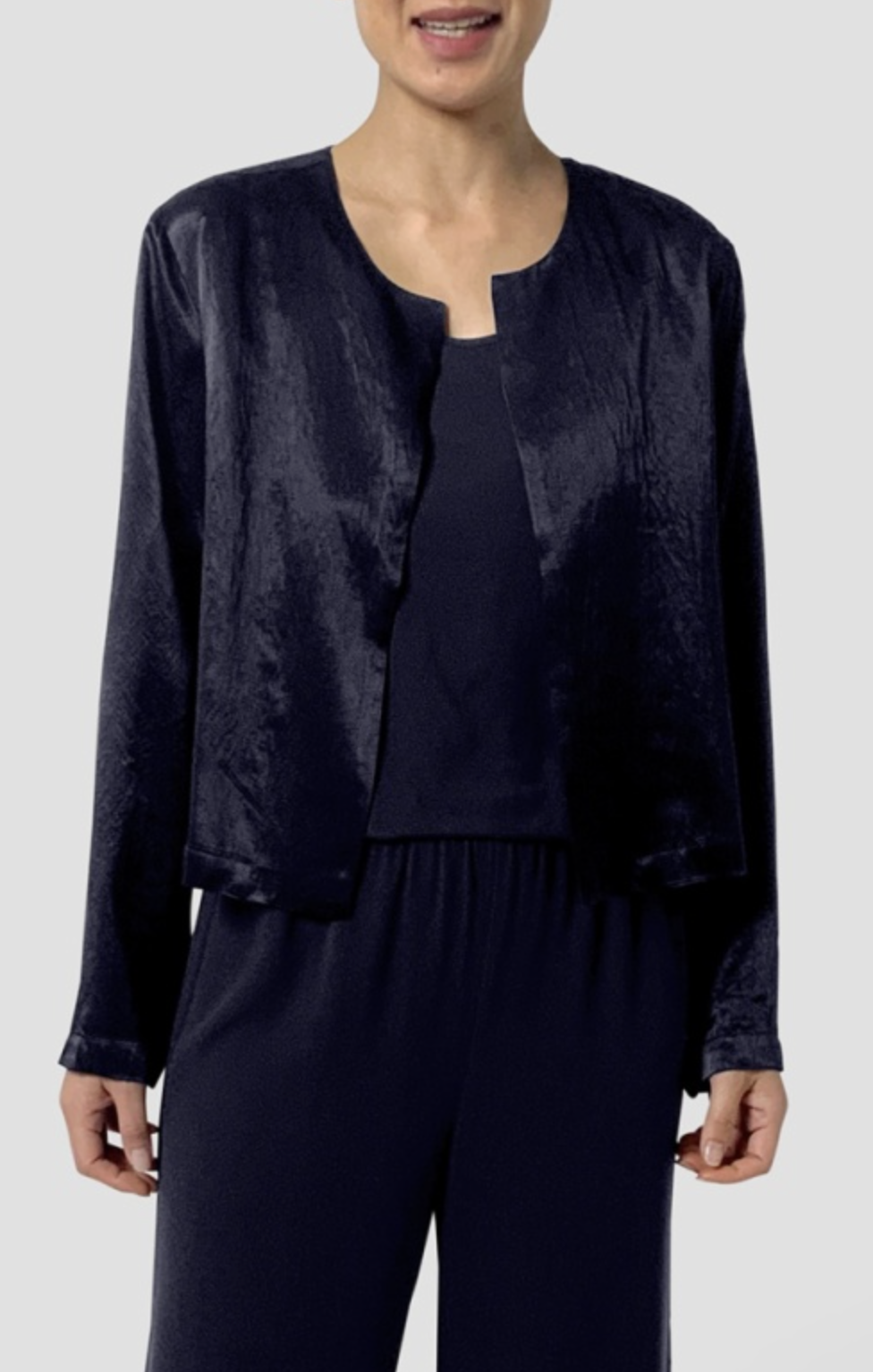 Eileen Fisher - Short Silk Jacket in Ink