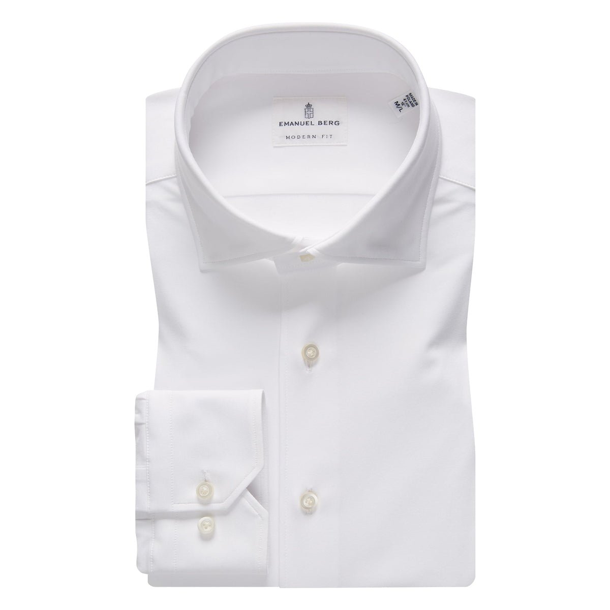 Emanuel Berg - Classic White 4Flex Knit Shirt