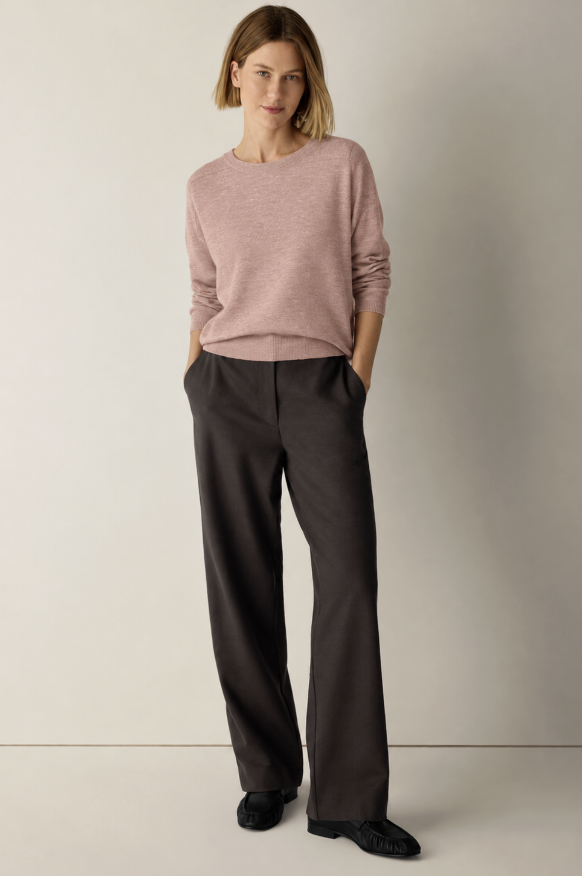 Eileen Fisher - Fine Felted Wool Sweater in Opal