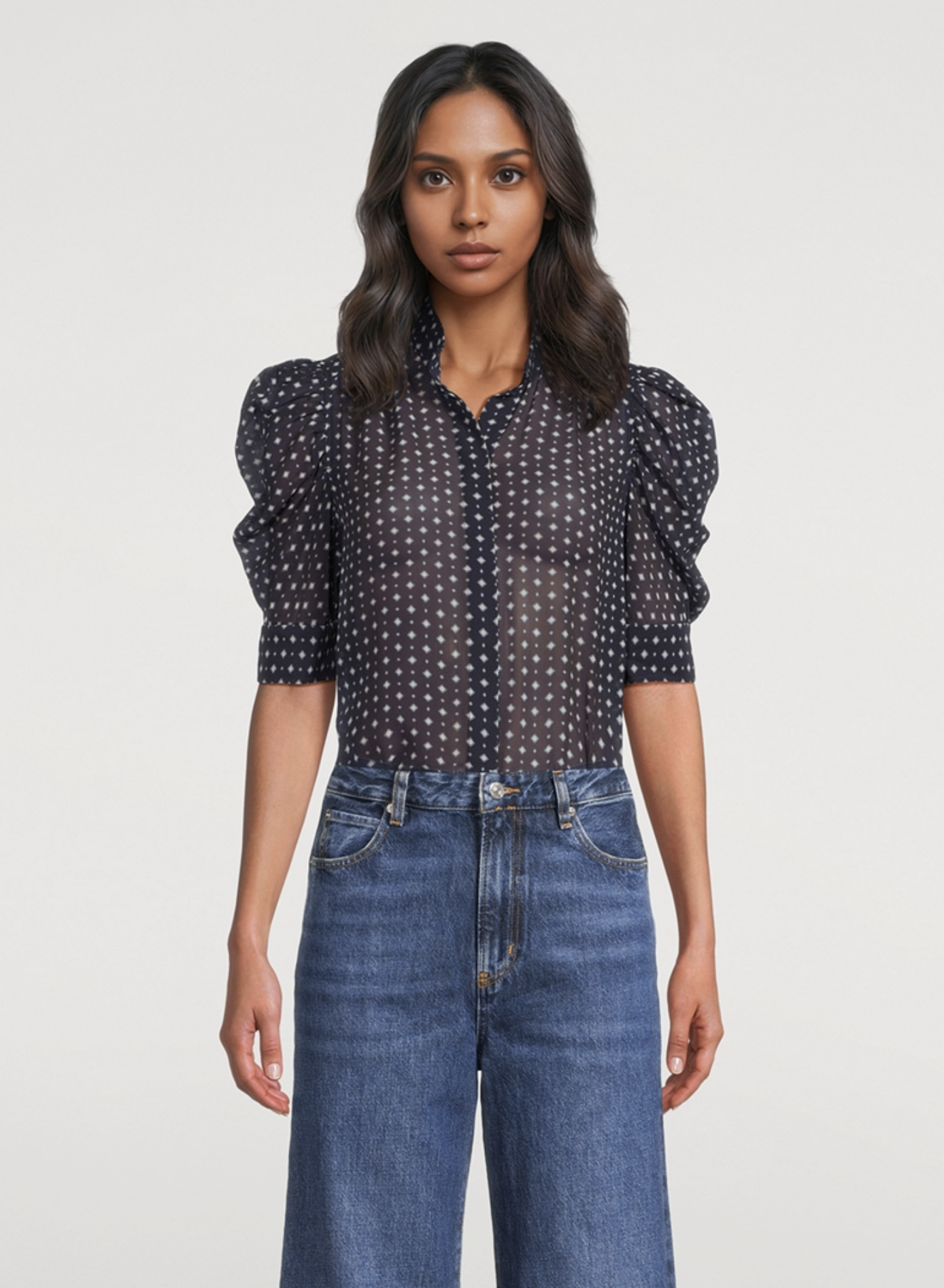 FRAME - Tie Print Gillian Silk Top