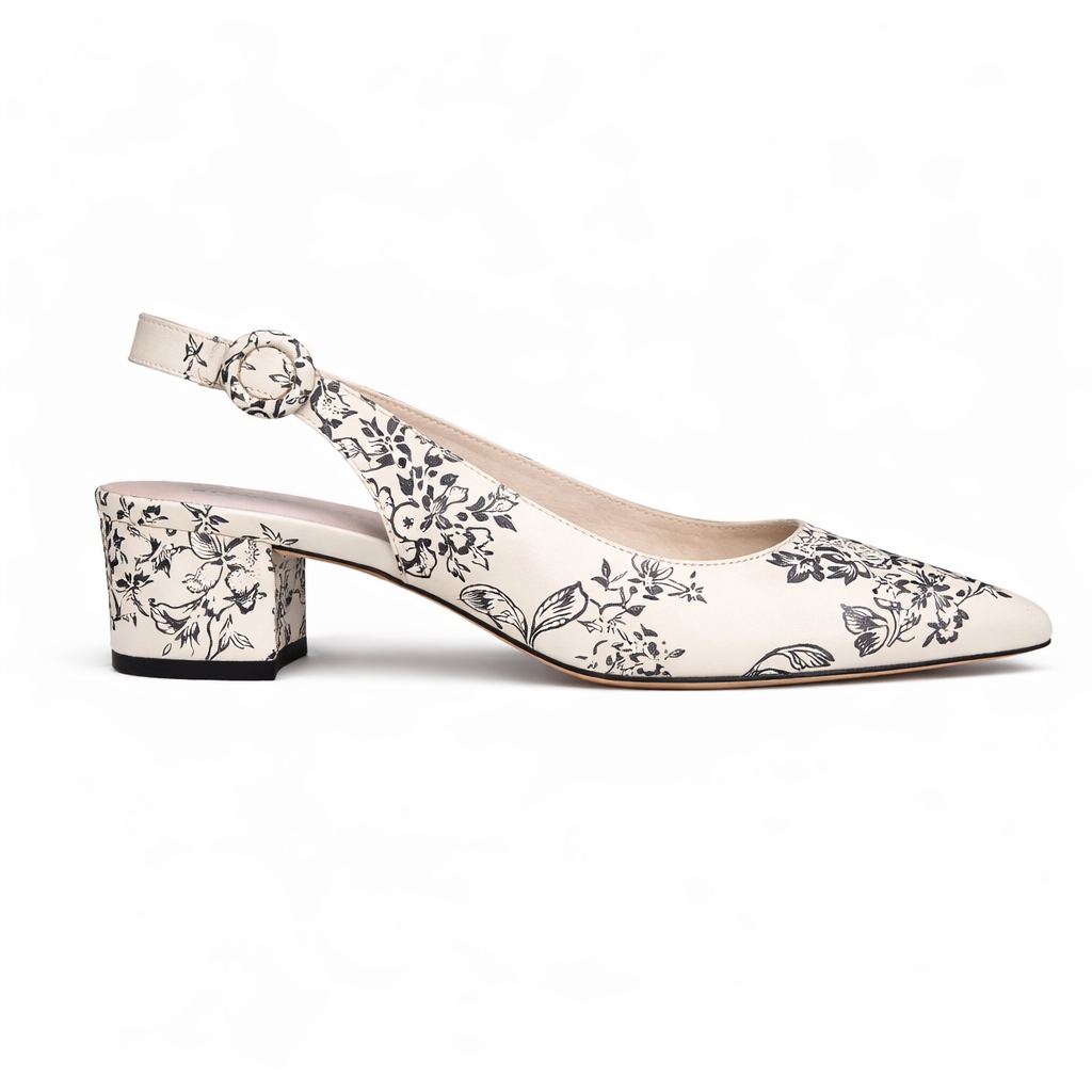 Django & Juliette - Abigale Floral Sling Back