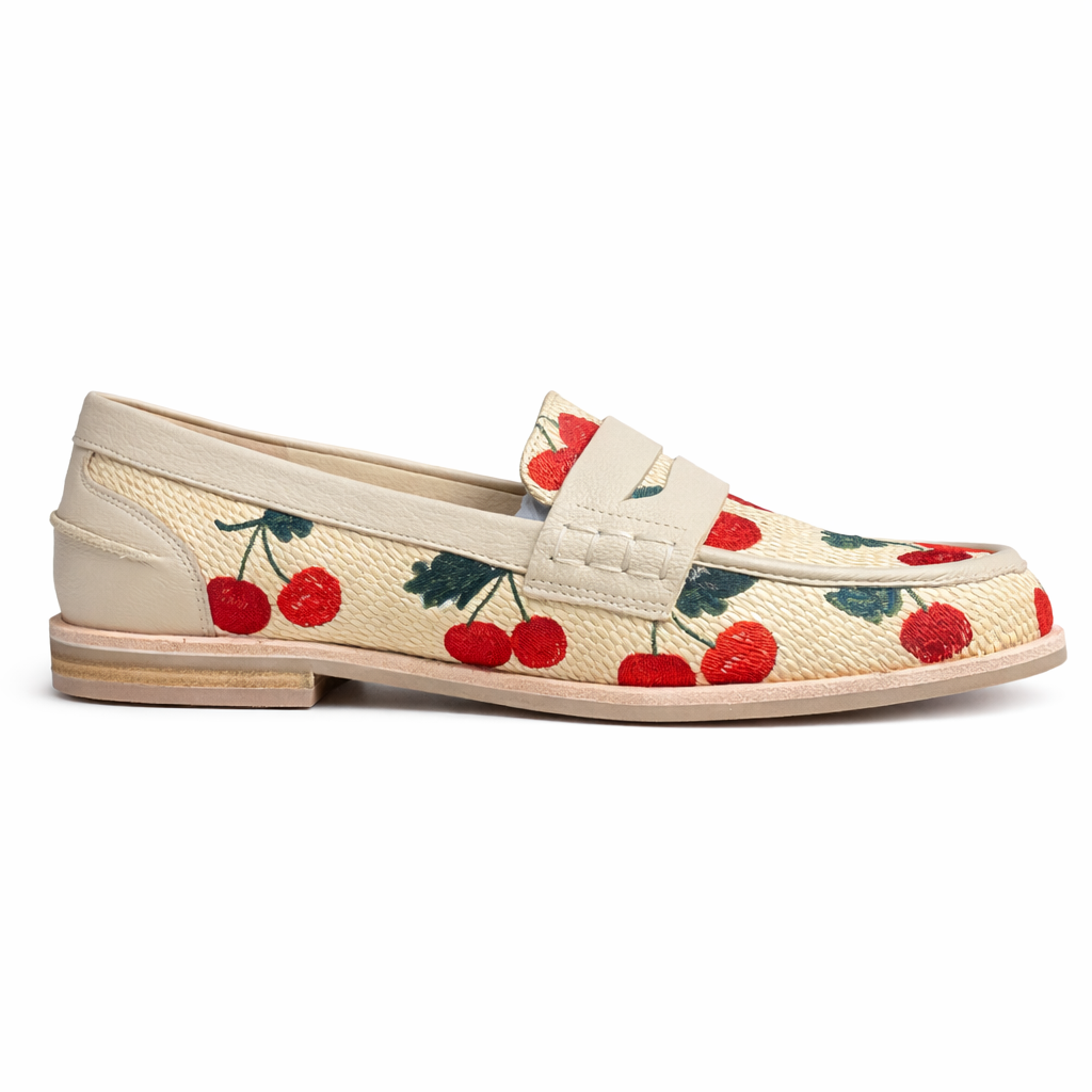 Django & Juliette - Quarie Natural Cherry Raffia Loafer