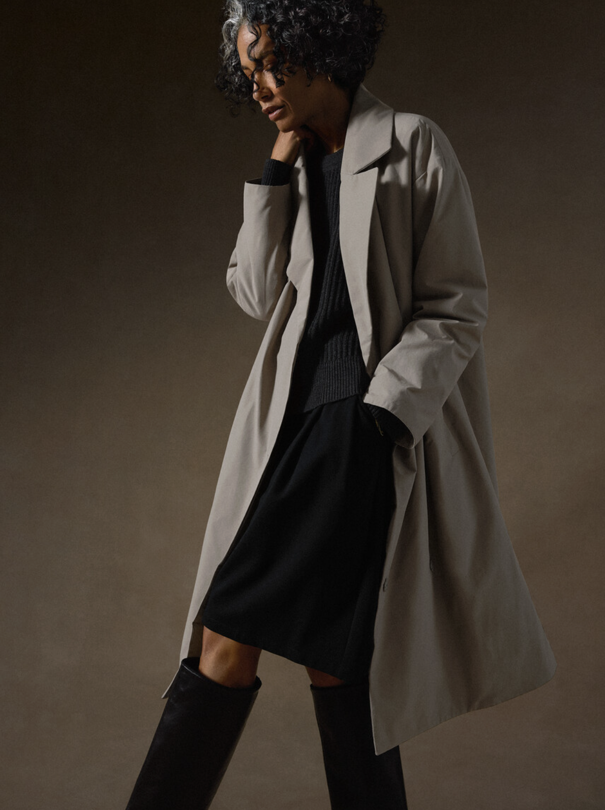 EILEEN FISHER PADDED TRENCH
