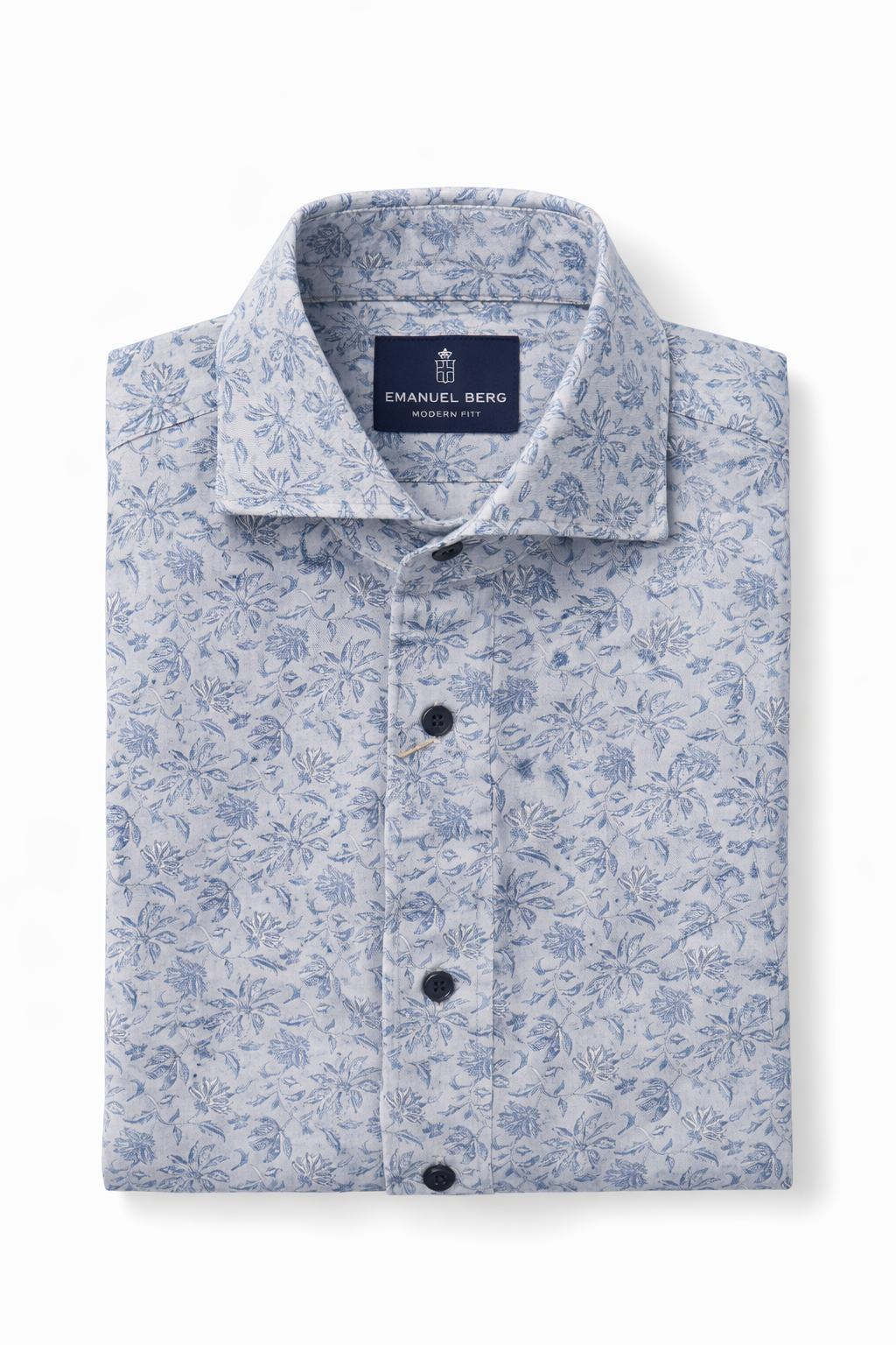 Emanuel Berg - Modern Fit Jersey Knit in Blue