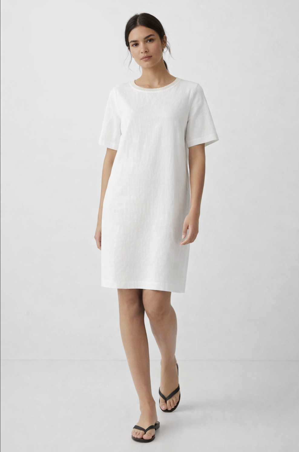 Oui - Linen Tee Dress hughes clothing Oui - Linen Tee Dress hughes clothing