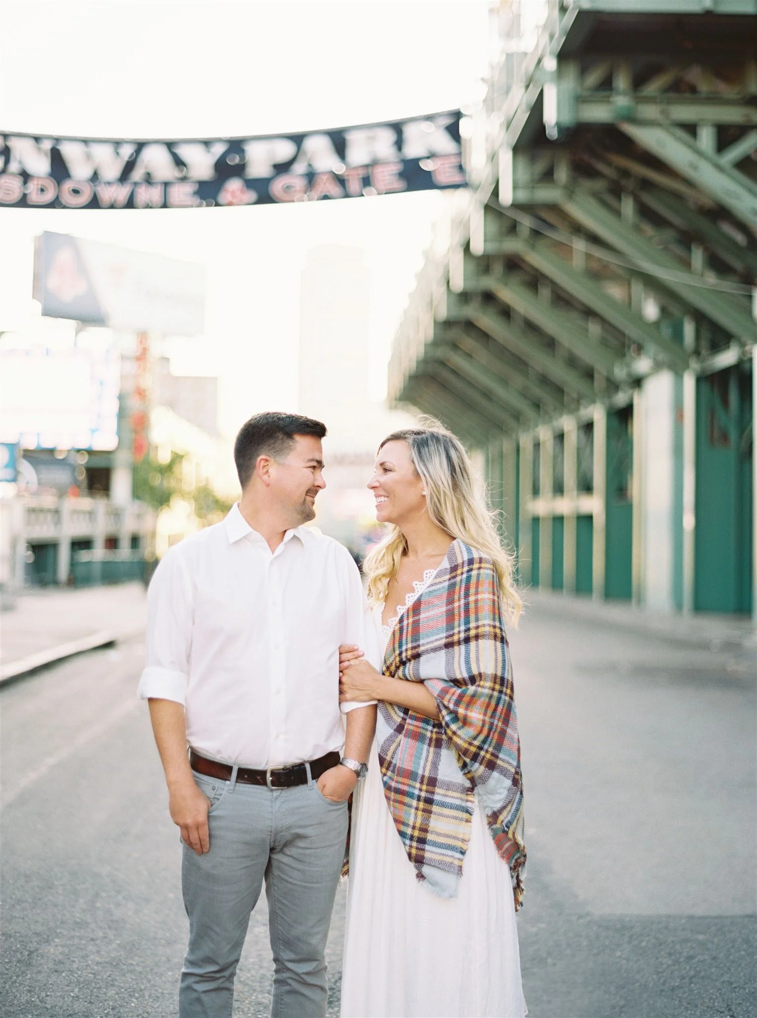 Boston Wedding Photographer - Kelly &amp; Alex's Engagement Session at Fenway Park in Boston, MA
