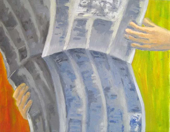 Newspaper series, Oil on canvas, 2003