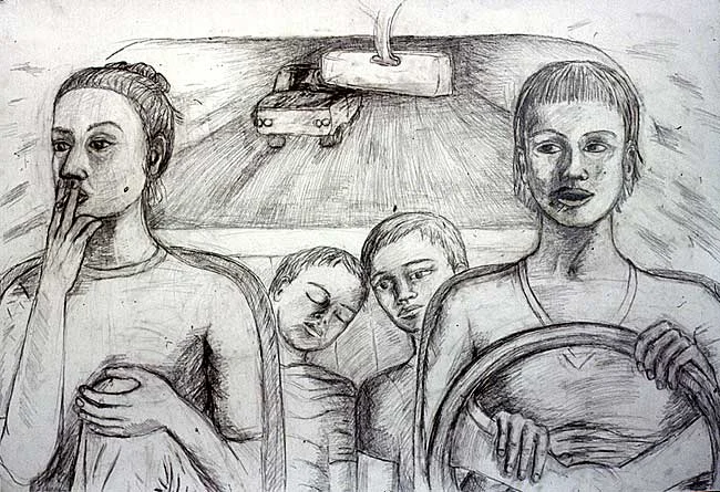 Car Series, pencil on paper, 1998