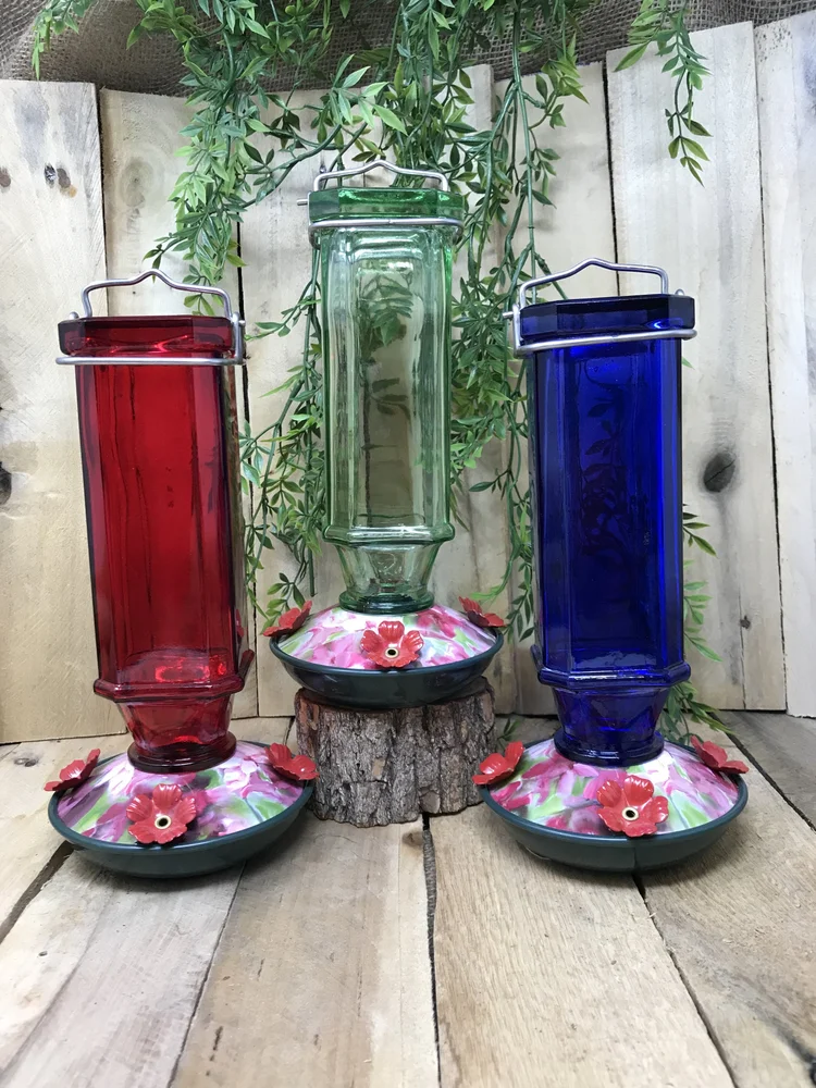 Audubon Vintage Glass Hummingbird Feeder Hillermann Nursery