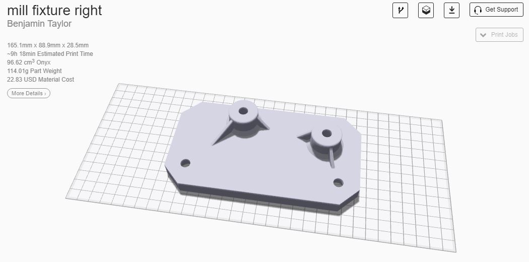 3D Printed Mill Fixture in Eiger Software from Markforged