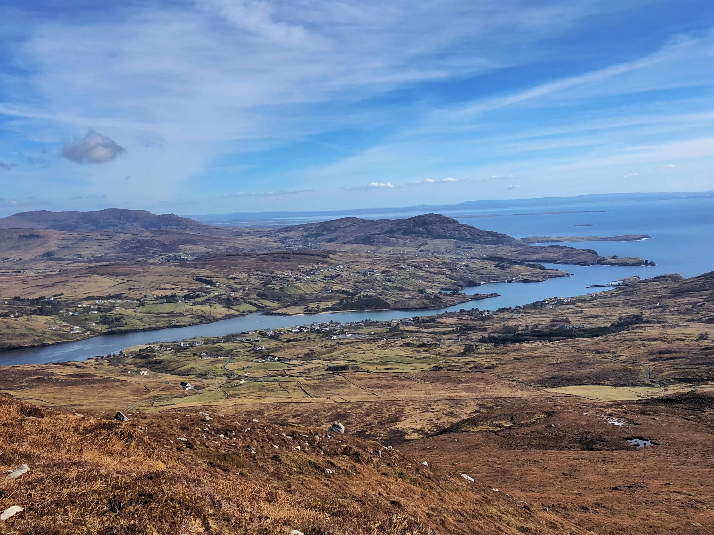 The view from Slieve League down to Ballymore County, Donegal Ireland