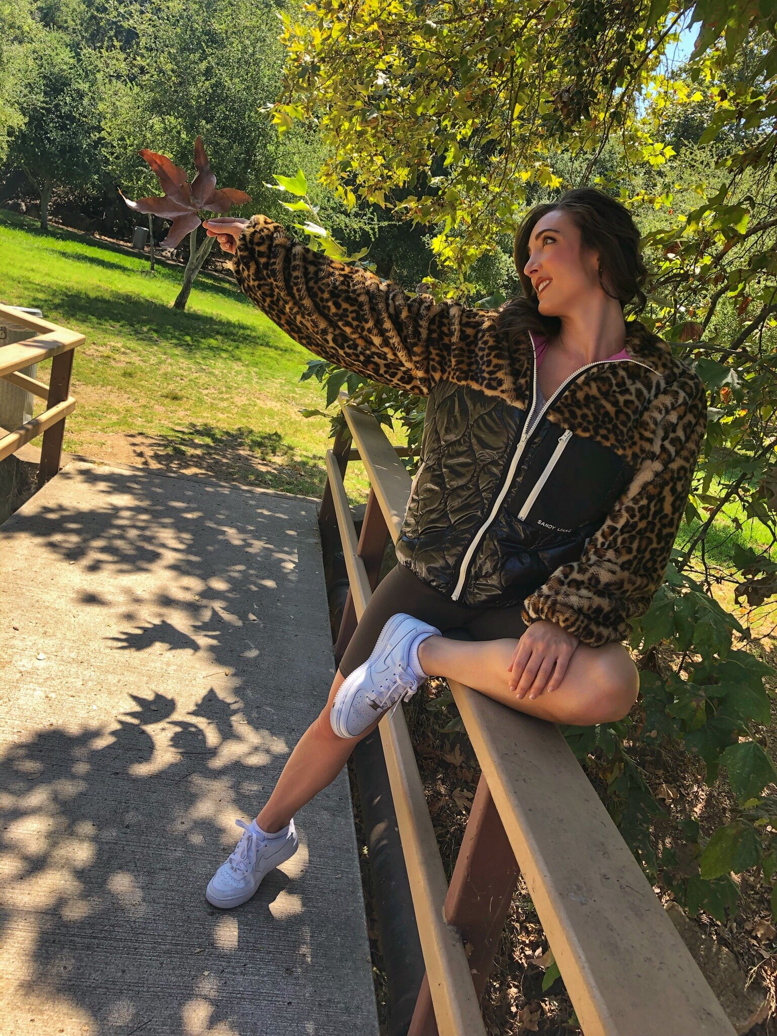 Sandy Liang Dean Fleece Jacket. San Diego. Flinn Springs Park.
