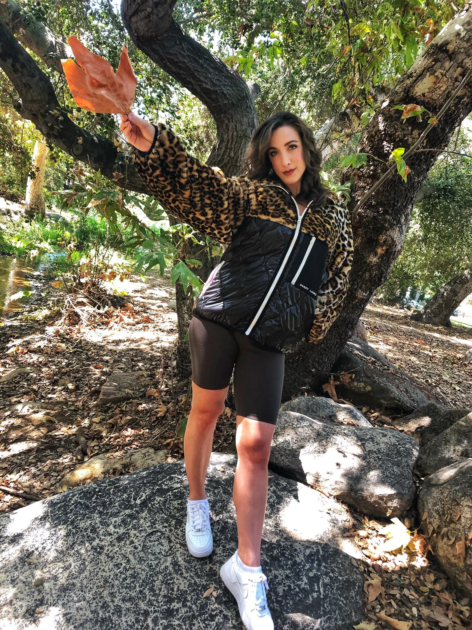 Sandy Liang Dean Fleece Jacket. San Diego. Flinn Springs Park.