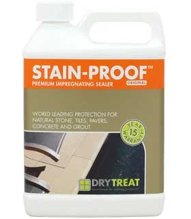 STAIN-PROOF is the premium, deep penetrating sealer that lasts up to 15 years, with superior stain protection. It makes cleaning easier, and controls moss and mildew.